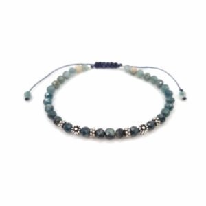 Blue tourmaline adjustable bracelet