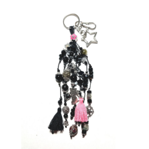 Onyx kitten keychain